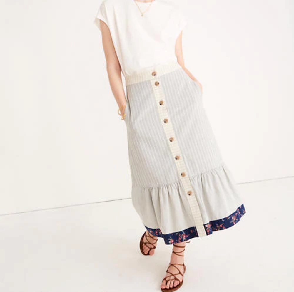 The New Denim Project Patchwork Skirt